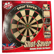 Dart World Shot Saver Bristle Dartboard Official Tournament Quality Heavy Duty