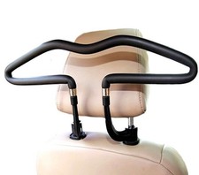 Autokleiderbügel Kopfstütze PKW Reisebügel Car Dressbutler Kunstleder Schwarz