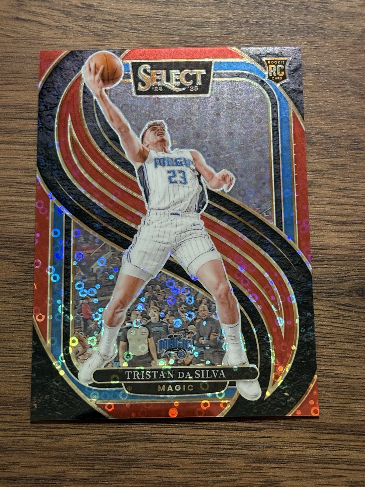 Tristan Da Silva 2024-25 Panini Select Courtside Red Disco Prizm #5/49 RC Rookie