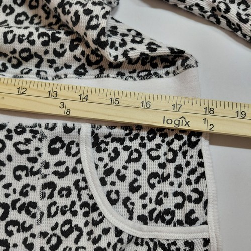 Y2K Leopardenmuster Victoria’s Secret Strampler Knopfleiste Taillentaschen zum Binden Gr. L - Bild 6 von 7