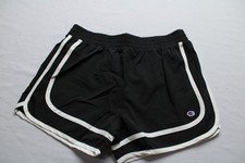 Champion Girl's Pull-On Side Stripe Varsity Shorts NC3 Black Large 14 NWT
