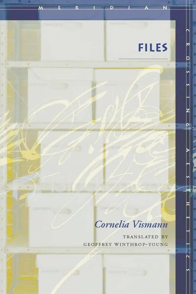 Files Law And Media Technology Cornelia Vismann Taschenbuch Englisch 2008-image