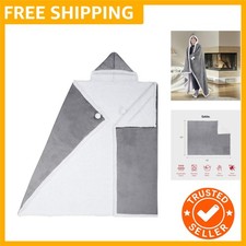 Wearable Hooded Blanket for Adult Women and Men 71"x51" - Super Soft, Lightwe...