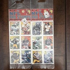 NFL Pro Stamps 1995 Football Sticker Sheets Brett Favre Dallas Cowboys