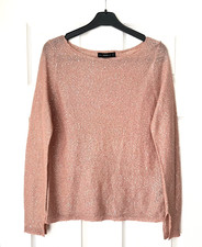 Zara Knit Ladies Pink Thick Sparkly Jumper Small UK 8