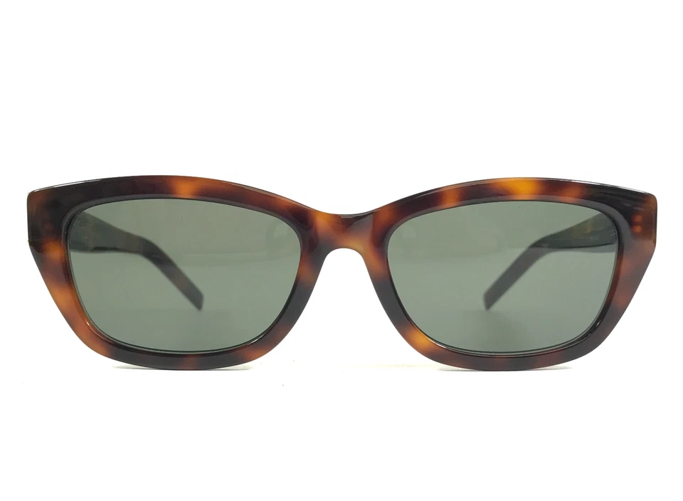 Gafas de sol Saint Laurent SLM153 003 marrón tortuga monturas de ojos de gato con lentes verdes Foto 2 de 4