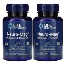 2 PACKS Neuro-Mag Magnesium L-Threonate from 2000 mg Magtein Life Extension BEST