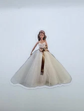 Brand New Monique Lhuillier Bridal Barbie Doll 4" by 3.75" Sticker
