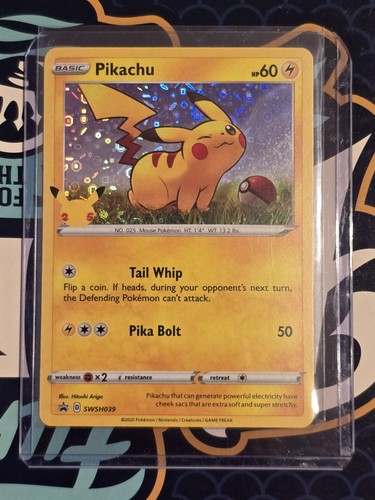 2020 Pokémon TCG Pikachu SWSH039 Black Star Promo Holo - Scratches (B)