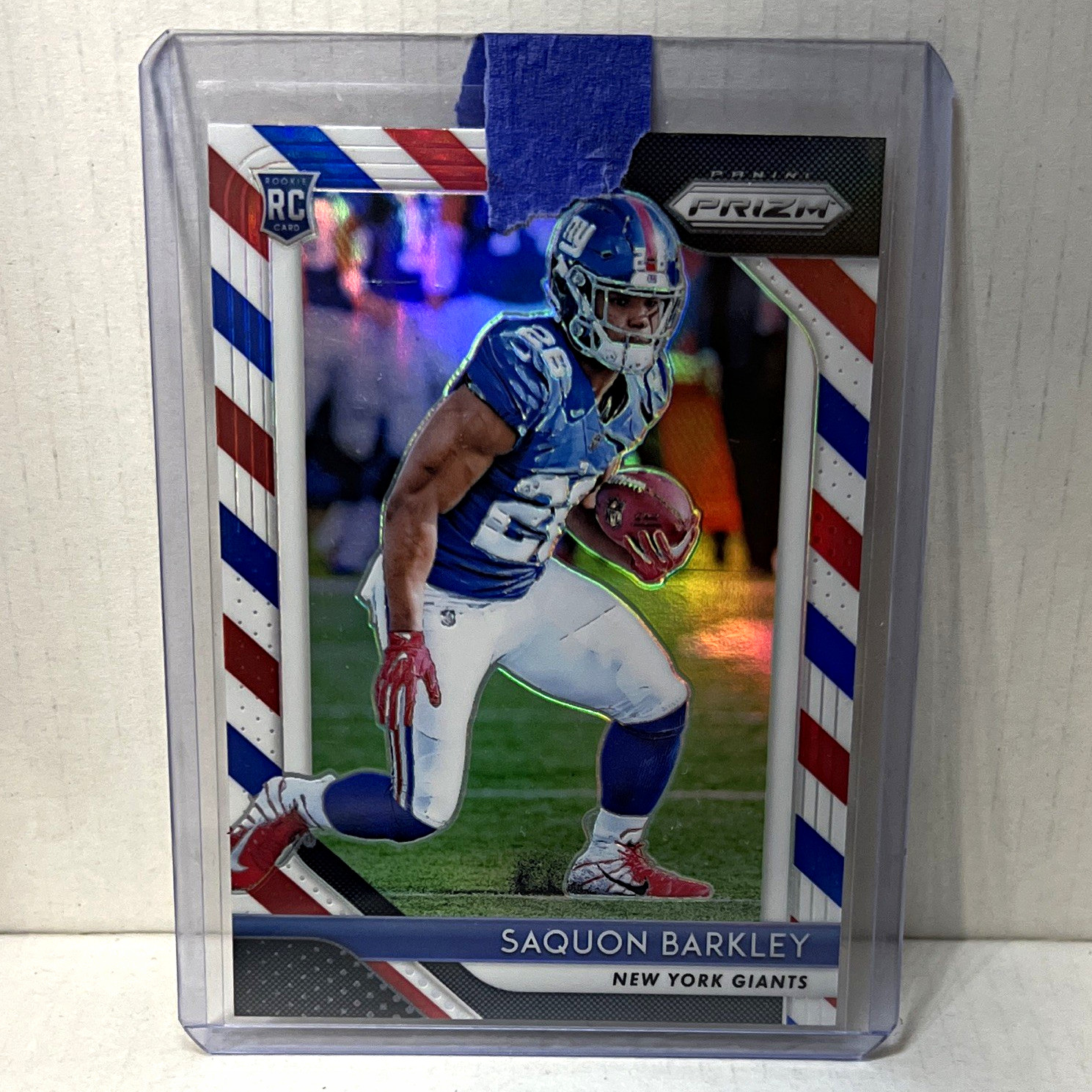 Saquon Barkley Panini Prizm #202 Red/White/Blue