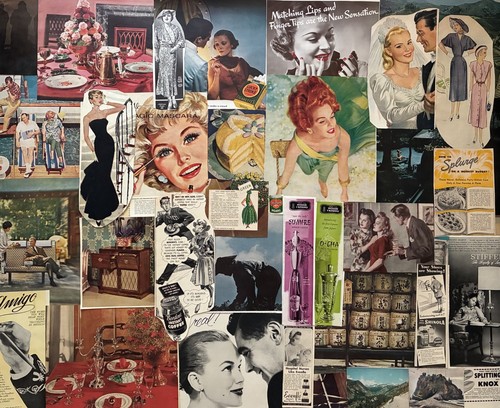 Lot~100 1930s-1960s Ads & Cutouts~Ephemera~Collage~Junk Journals~Scrapbooking!