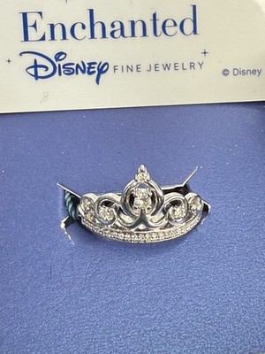 Disney Verzauberter Aschenputtel Ring Sterlingsilber und Diamanten Größe 7