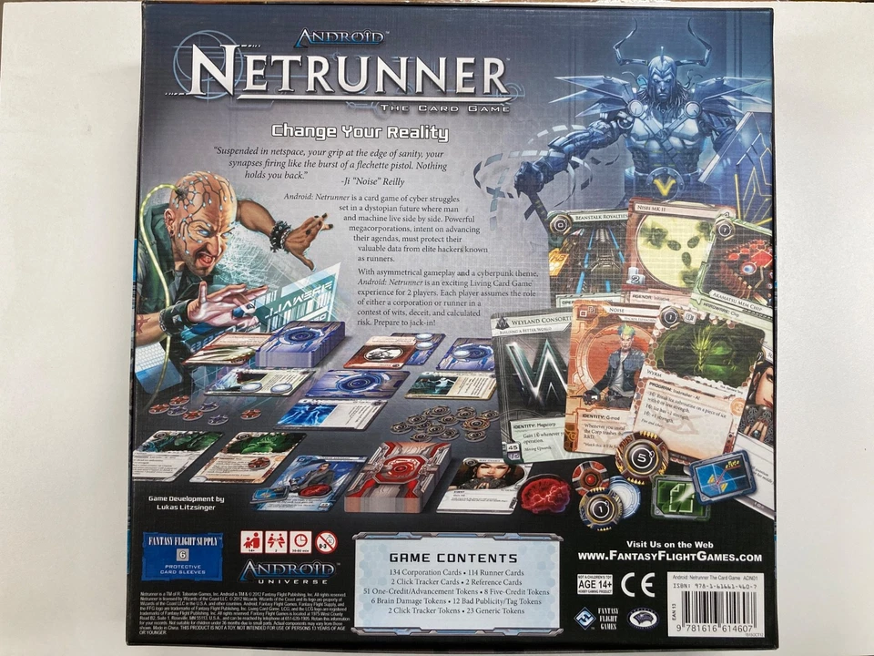 Android Netrunner LCG Original Core Set Complete/Unplayed NM 2012 Fantasy Flight - Image 2 of 4