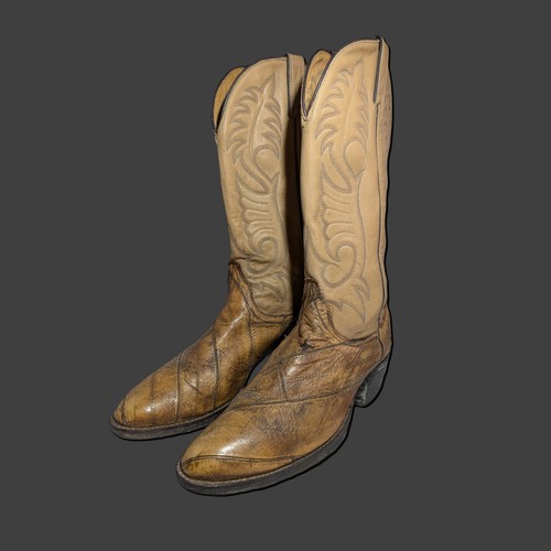 Wrangler Vintage Aalfell Stiefel Gr. 10,5 D Cowboy Western Leder - Bild 2 von 13