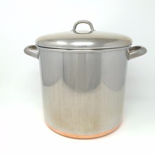 Revere Ware 1801 Copper Bottom 12 Qt Quart Stock Pot w/ Lid Rome, NY