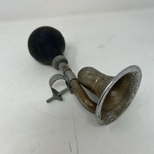 Vintage Bike Horn Squeeze bugle Rubber Bulb Chrome Bicycle Metal Honk Retro