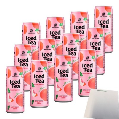 Mr. Brown Iced Tea Pfirsich 12x0,32L Dose usy Block