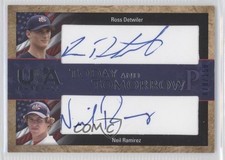 2007 USA Baseball National Teams Blue Ink Ross Detwiler Neil Ramirez Auto 0q5