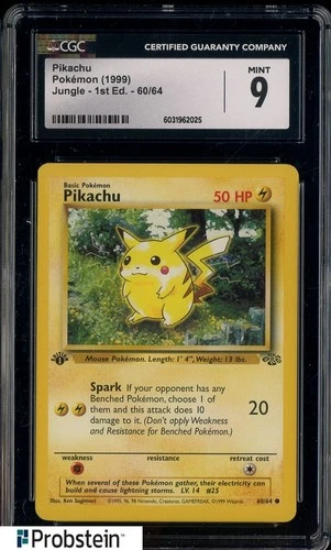 1999 Pokemon Jungle 1st Edition #60 Pikachu CGC 9 MINT