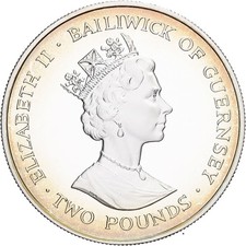 [#1117710] Guernsey, Elizabeth II, 2 Pounds, 1997, Guernesey, MS, Silver, KM:80,