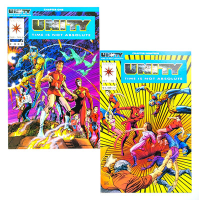 UNITY #0 & #1 (1992 Valiant) Layton & BW-Smith, Chapter 18 Crossover Finale! NM-