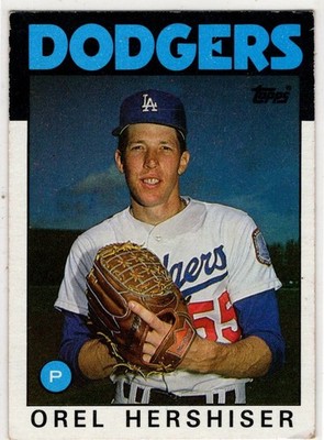 1986 Topps Baseball Orel Hershiser No. 159 Los Angeles Dodgers