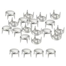 80Pcs Silver 9mm Round Dome Rivets for DIY Leather Craft