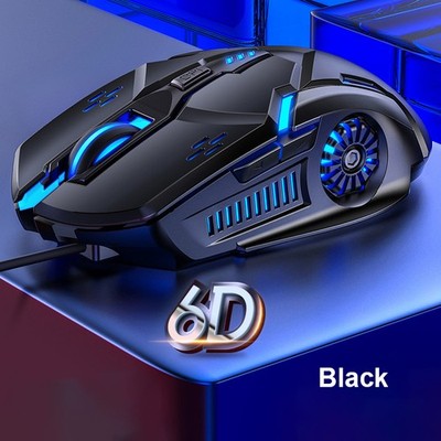 G5 Wired Gaming Mouse Colorful Backlight 6 Button Silent Mouse 4-Speed 3200 DPI 