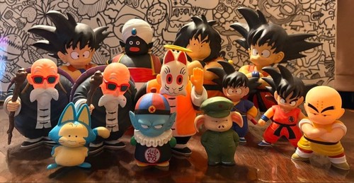 Lot 4 Figurines Dragon Ball Bandai - Père Noël, Plume, Puar, Goku, Bulma - Rare