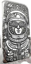 10 ozt 999 Fine Silver Art Bar - WE ARE NOT ALONE - ADAMO TECHNE- Limited Ed 112.81 per troy oz