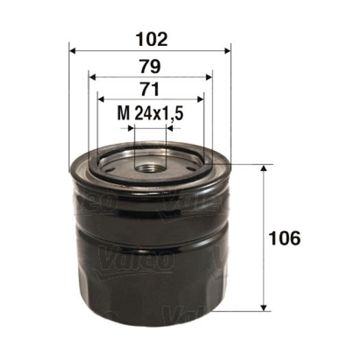Fits VALEO 586025 OIL FILTER - SPIN-ON TYPE