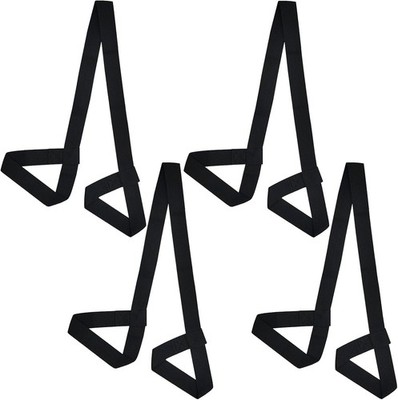 Yogamattengurt verstellbar Trageschlinge schwarz 153 cm lang, 4er Pack für Yogamatten