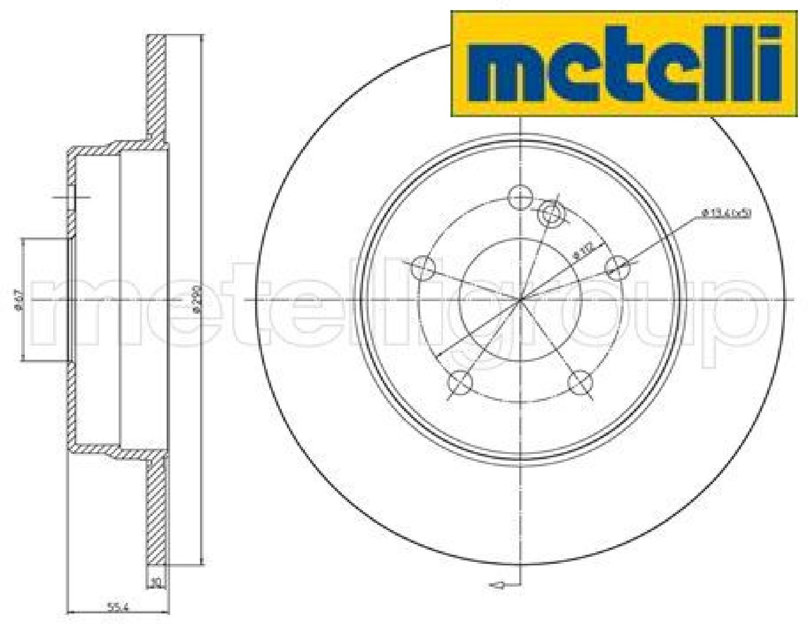 2x Bremsscheibe metelli 23-0485C 2 Bremsscheiben Hinterachse Hinten