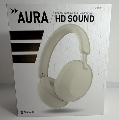 Gabba Goods AURA HD Sound Bluetooth Wireless Over-Ear Headphones Beige