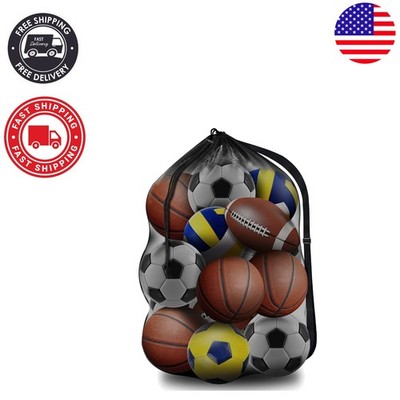 Versatile Sports Ball Bag Mesh 30  x 40  with Stash Pocket - Ideal for Team Gear