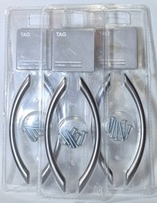 IKEA TAG Mikael Warnhammar 128mm 5 1/6" Silver Satin Draw Pulls Set of 6 NewInPk