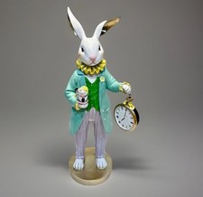 🐰NWT Tophat & Tail Mad Hatter Easter Bunny w/ Pocket Watch Figure