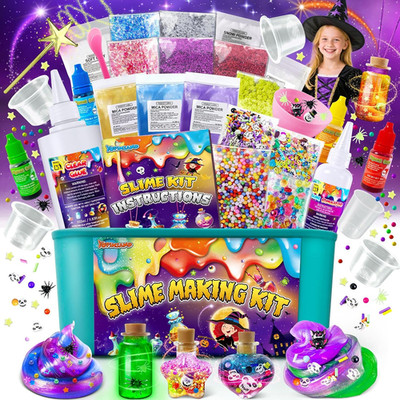 DIY Slime Kit for Girls, Galaxy Wizard Slime Making Kit for Kids | Potion Slime
