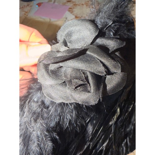 Black Feather Angel Wings Costume Set with Bunny Ears & Rhinestone Halo