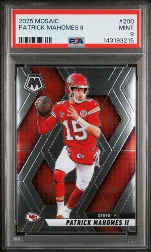 2025 PANINI MOSAIC PATRICK MAHOMES II 200 PSA 9 KANSAS CITY CHEIFS