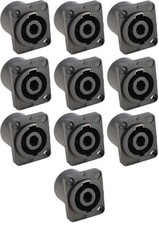 10 x Speakon kompatible Einbaubuchse Speaker ...