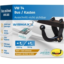 ANHÄNGERKUPPLUNG starr passend für VW T4 90-96 AHK + 7-polig E-Satz ABE