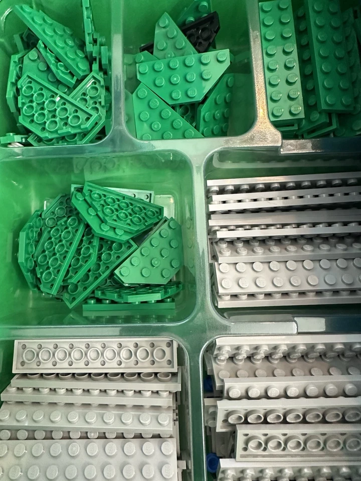 Lot of Assorted LEGO Dacta Technic Parts Mix of Pins, Axles, Plates, Wedge w/Bin - Image 3 of 4