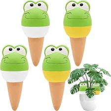 4 Pack Terracotta Self Watering Spikes, Automatic Plant Waterer Devices Continuo