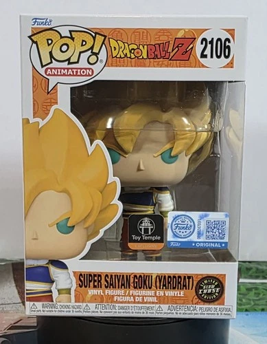 Funko Pop! Dragon Ball Z Super Saiyan Goku (Yardrat) Toy Temple Excl  GLOW CHASE
