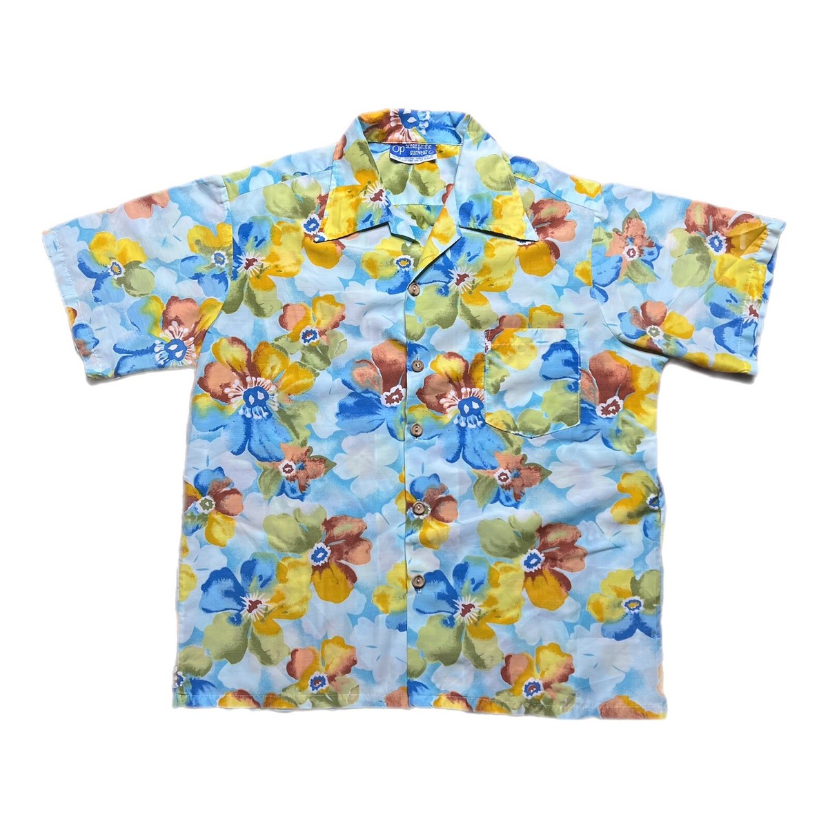 OceanPacific SUNWEAR アロハシャツ L USED Vintage 1970's OP Ocean-Pacific Sunwear Hawaiian Shirt | eBay