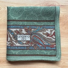 HANDKERCHIEF GREEN VINTAGE PAISLEY BANDANA MEN'S COTTON POCKET SQUARE 17" A-0743