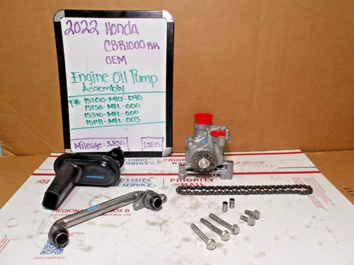 2022 Honda CBR1000RR OEM Engine Oil Pump Assembly 15100-MKF-D40, 15150-MFL-000,