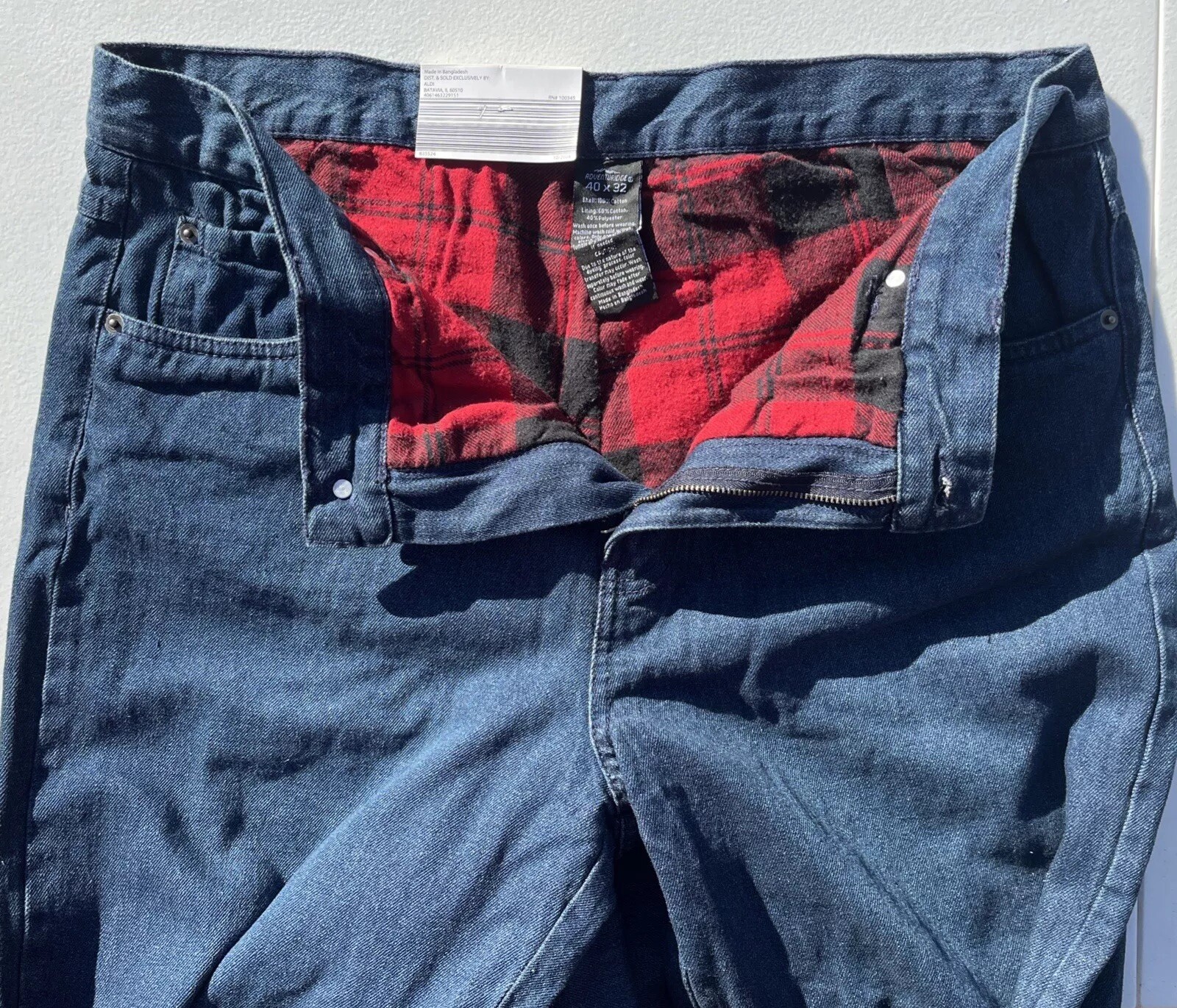 Adventuridge Flannel Lined Blue Comfortable Warm Jeans Men's Sz 40W X 32L (EUC)