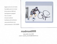 Craig Janney Boston Bruins AUTOGRAPH AUTO SIGNED INDEX HOCKEY CARD 100% COA